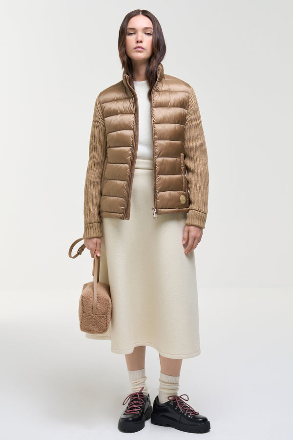 colmar Piumino Full Zip Maniche In Maglia Beige Donna, foto 2