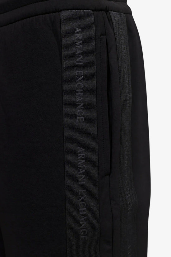  Pantaloni In Jersey Di Cotone Stretch Con Bande Logo armani exchange 