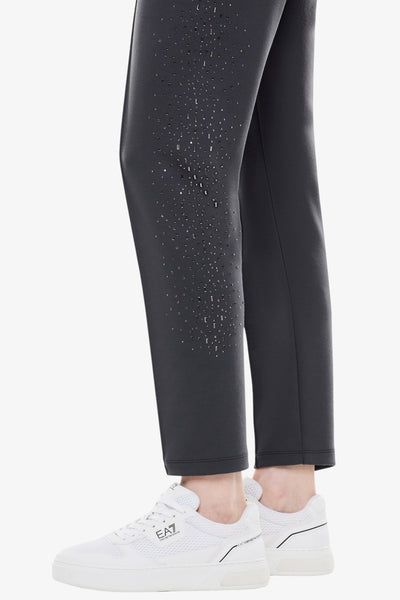 emporio armani ea7 Pantaloni Precious In Jersey Di Modal Grigio Donna, foto 2
