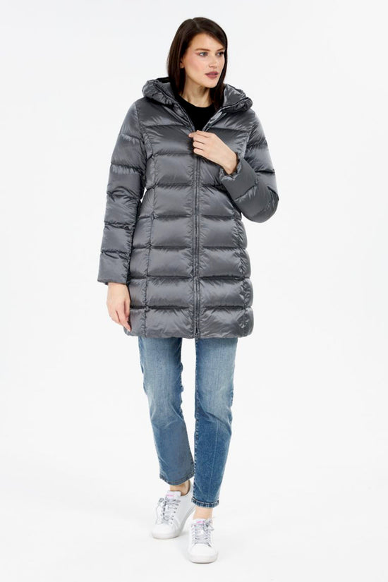  Piumino Lungo Full Zip Con Cappuccio colmar 