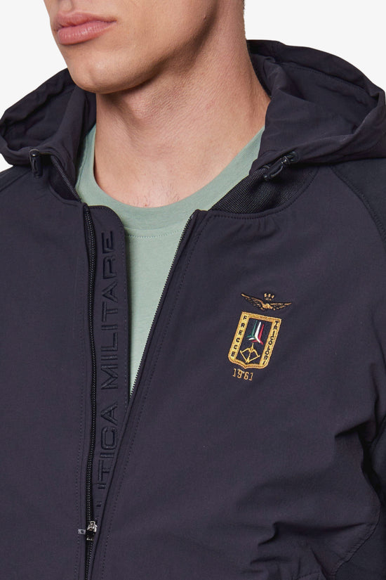  Giacca Full Zip Con Cappuccio Staccabile Maniche In Felpa aeronautica militare 