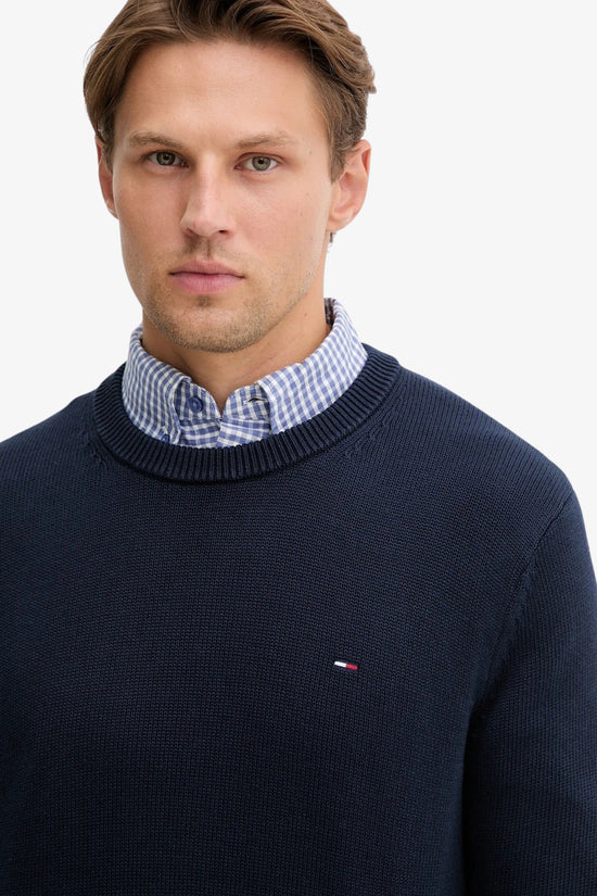  Maglione Girocollo Slim Logo Bandierina Ricamato tommy jeans 