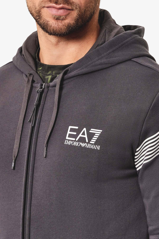  Felpa Full Zip Con Cappuccio 7 Lines emporio armani ea7 