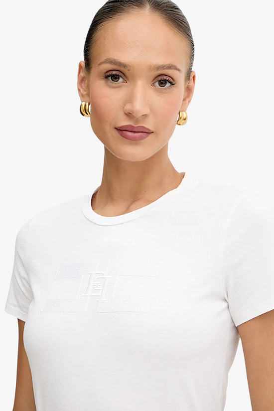  T-Shirt Maniche Corte Logo Ricamato elisabetta franchi 