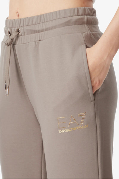emporio armani ea7 Pantaloni Stretch Evolution Logo Borchiette Beige Donna, foto 2
