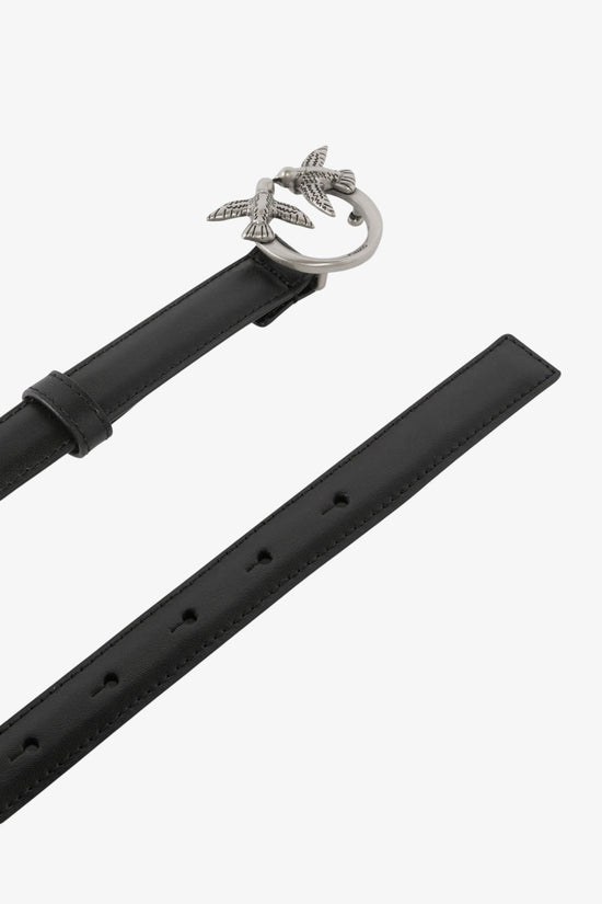  Cintura Sottile Love Birds In Pelle 2cm pinko 