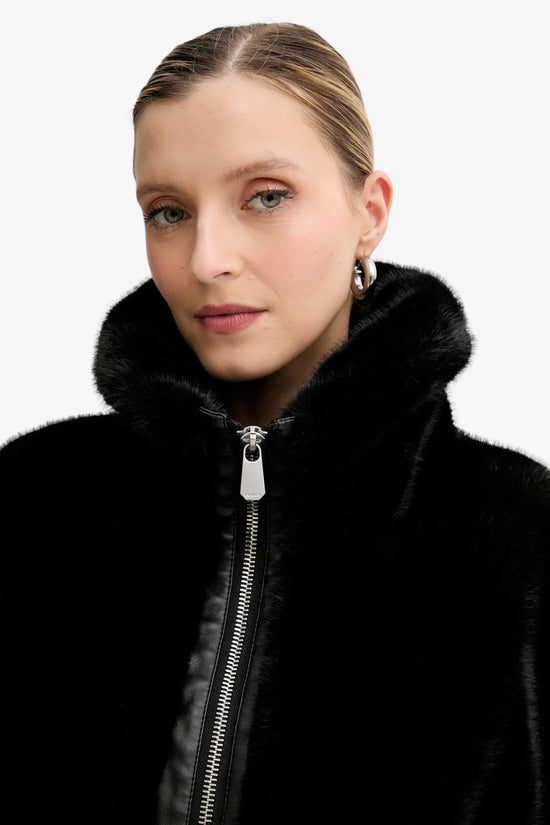  Giacca Bomber Full Zip In Eco Pelliccia pinko 