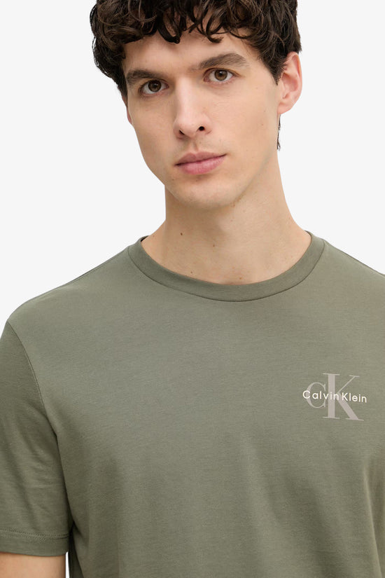  T-Shirt Maniche Corte Logo Monogramma-calvin klein jeans-Verde-Special_-Lv04rf278g ldy-2  