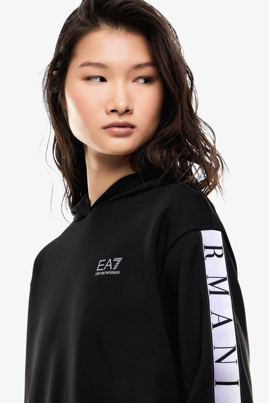  Felpa Con Cappuccio Dynamic Athlete In Tessuto Tecnico Natural VENTUS7 Con Bande Logo-emporio armani ea7-Nero-Special_-7w001151 af12501 uc001-2  