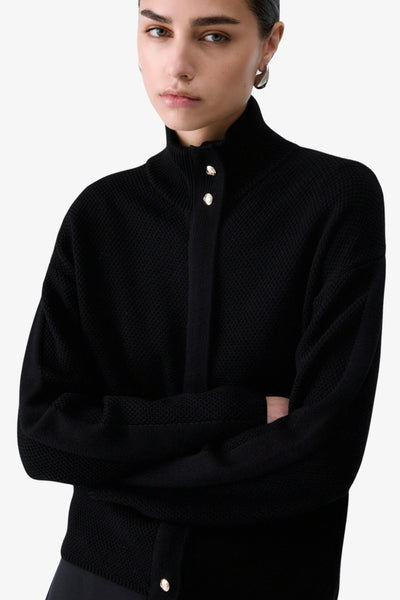liu jo Giacca In Maglia Full Zip Nero Donna, foto 2