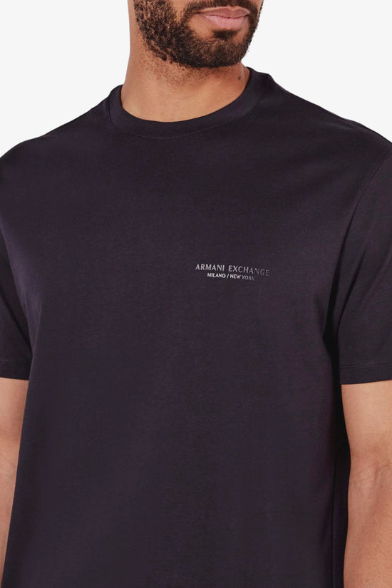  T-Shirt Maniche Corte Slim In Jersey Di Cotone Stretch-armani exchange-Blu-Special_-Xm003141 af26650 ub101-2  