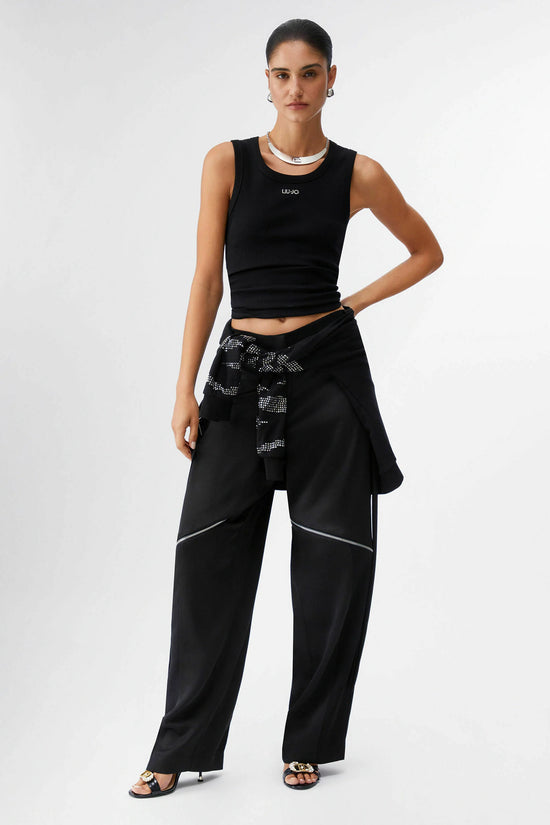  Canotta A Costine Logo Piccolo Ricamato liu jo 