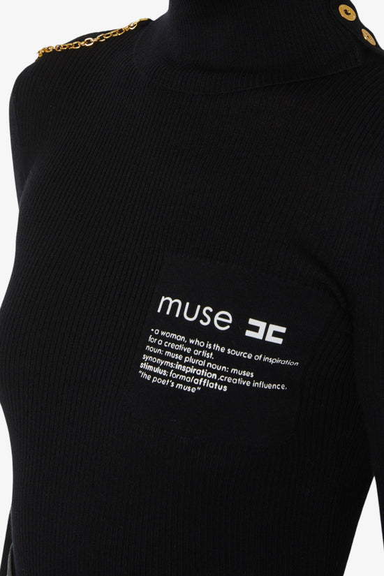  Dolcevita Maglione Con Dettaglio Lettering elisabetta franchi 