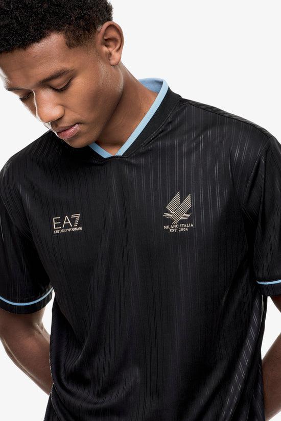  T-Shirt Maniche Corte Soccer In Jersey Tecnico emporio armani ea7 