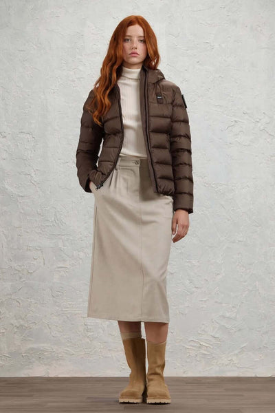 blauer Piumino Full Zip Con Cappuccio Charme Marrone Donna, foto 2