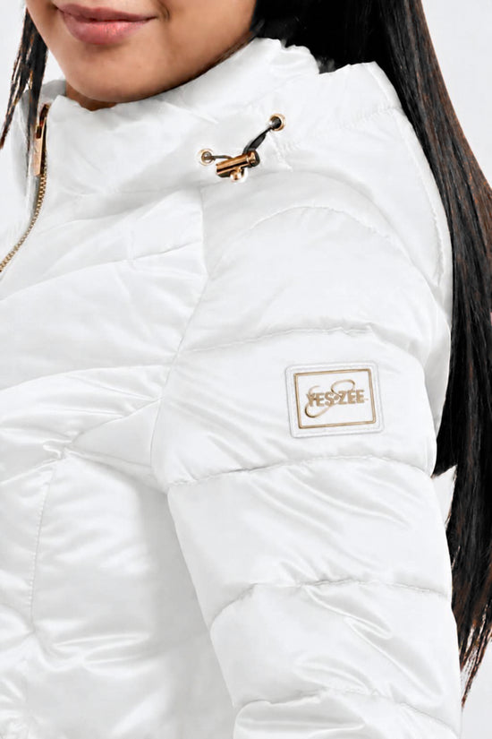  Piumino Corto Full Zip Con Cappuccio yes zee 
