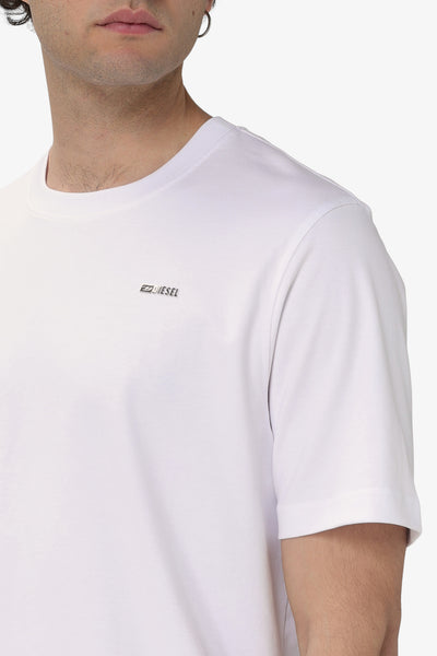 diesel T-Shirt Maniche Corte T-Adjust-Met Bianco Uomo, foto 2