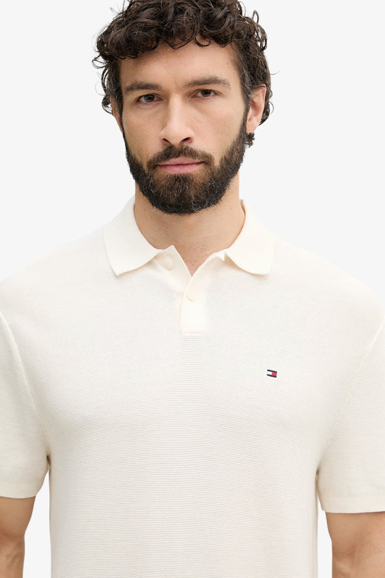  Polo Maniche Corte In Maglia Con Logo Bandierina Ricamato-tommy hilfiger-Bianco-Special_-Mw0mw42795 z00-2  