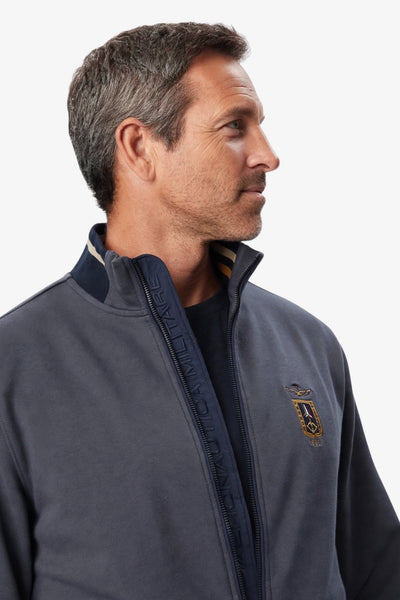 aeronautica militare Felpa Full Zip Piccolo Stemma Frecce Tricolori Grigio Uomo, foto 2
