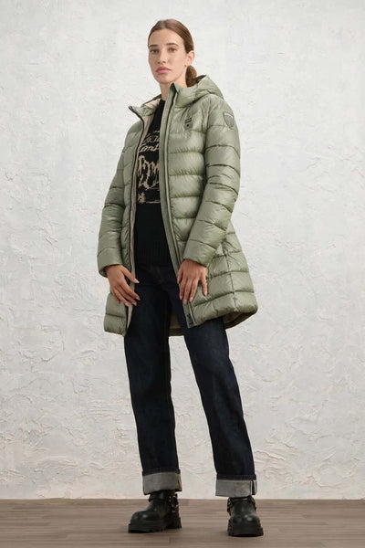 blauer Piumino Full Zip Con Cappuccio In Ovatta Termica Adelaide Verde Donna, foto 2