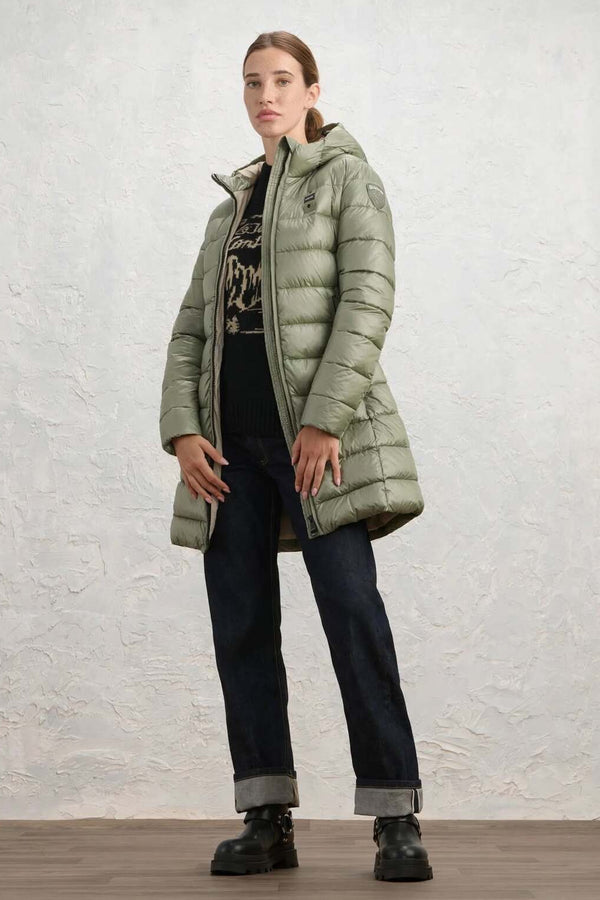 blauer Piumino Full Zip Con Cappuccio In Ovatta Termica Adelaide Verde Donna, foto 2
