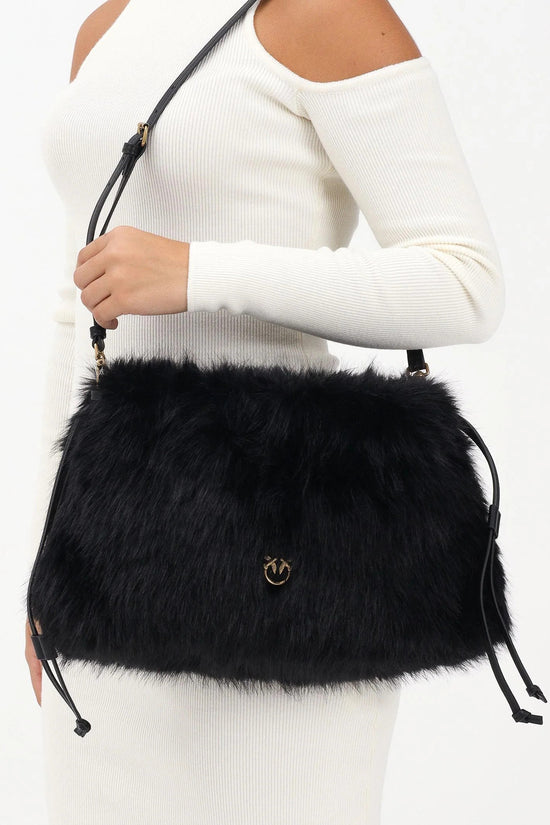  Borsa Maxi Clutch Con Tracolla Aspen In Eco Pelliccia pinko 