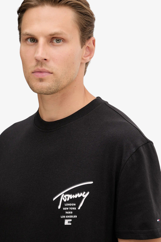  T-Shirt Maniche Corte Stampa Logo Firma tommy jeans 