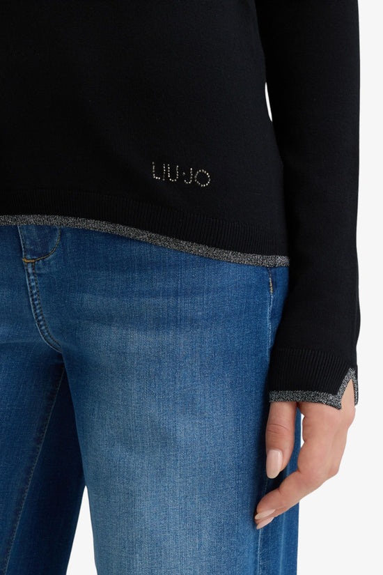  Maglione Leggero Bordi Lurex Scollo a V liu jo 