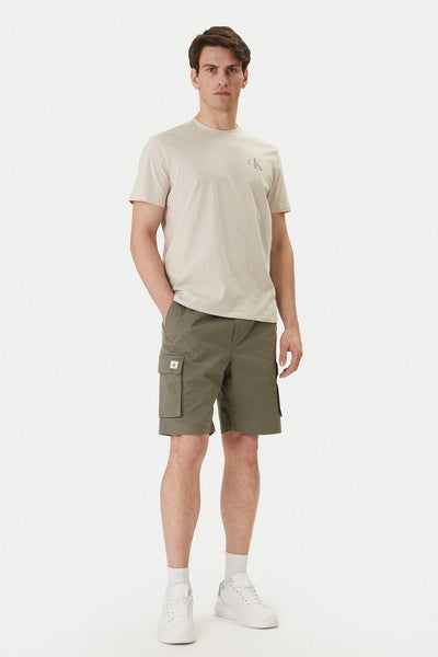 calvin klein jeans Bermuda Cargo In Cotone Comfort Verde Uomo, foto 2