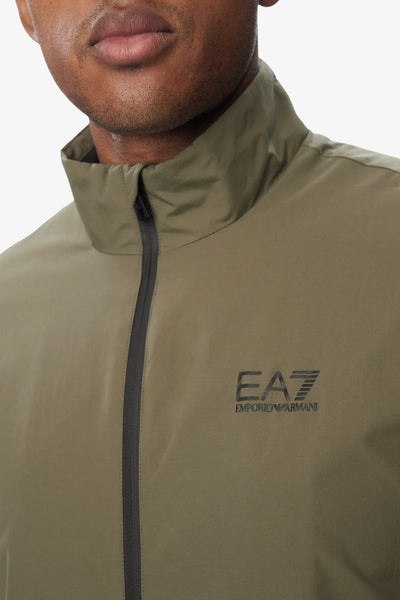 emporio armani ea7 Giacca Full Zip Core Identity In Tessuto Tecnico Verde Uomo, foto 2