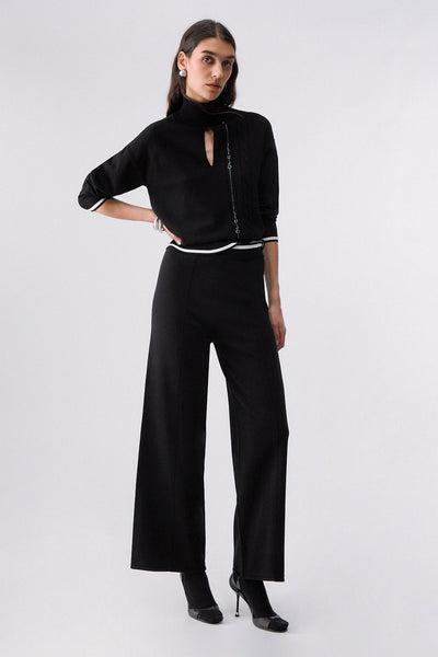 liu jo Pantaloni In Maglia Nero Donna, foto 2