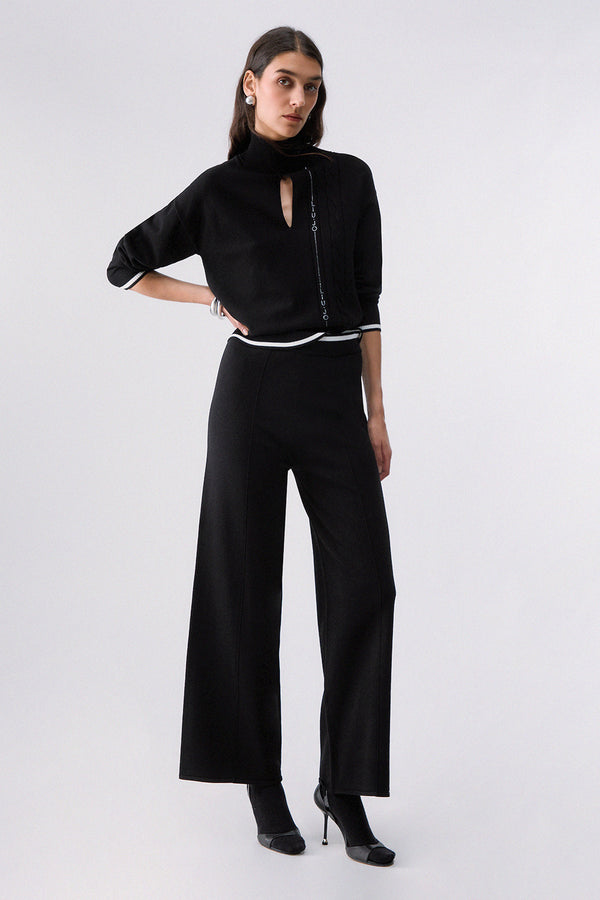 liu jo Pantaloni In Maglia Nero Donna, foto 2