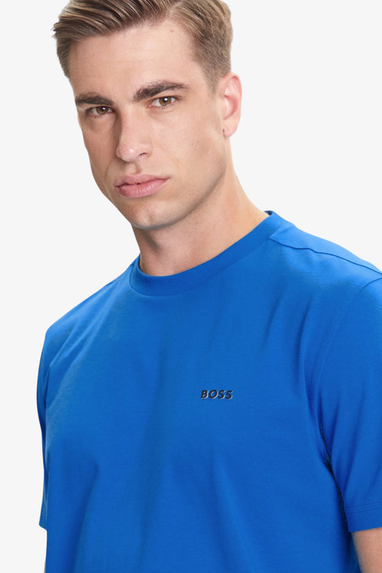  T-Shirt Maniche Corte Elasticizzata Piccolo Logo Gommato boss 