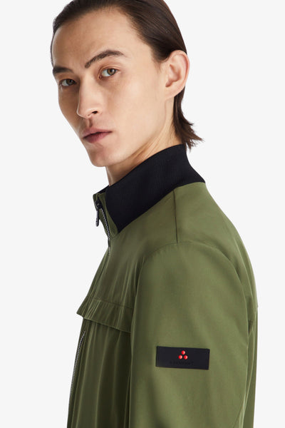 peuterey Giacca Bomber Full Zip Stretch Con Dettagli A Contrasto Potosi SRT 02 Verde Uomo, foto 2