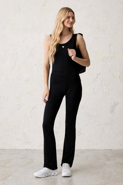 guess Leggings Flare Lotus Nero Donna, foto 2