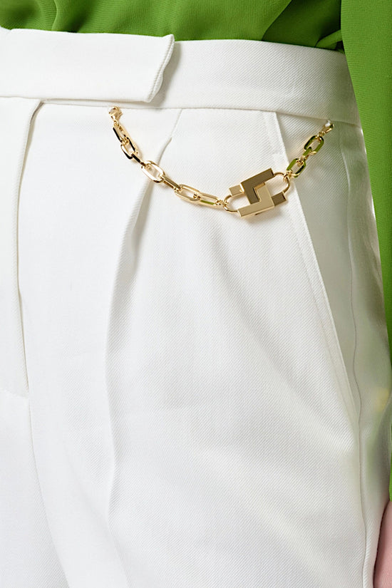  Shorts In Gabardina Con Logo Gioiello elisabetta franchi 