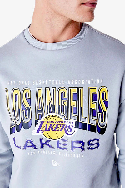 new era Felpa Girocollo LA Lakers NBA Tech Grigio Uomo, foto 2