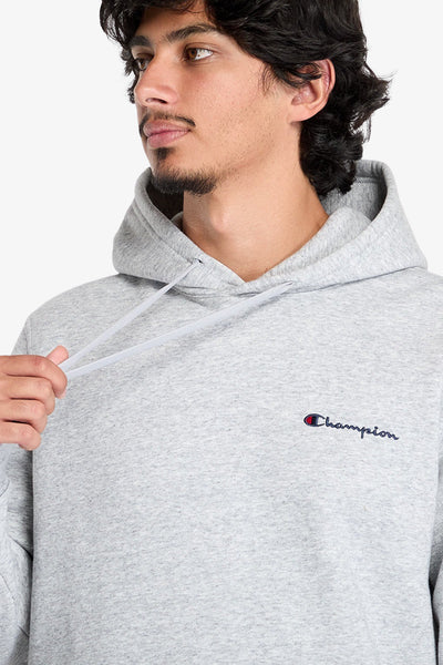 champion Felpa Con Cappuccio Logo Piccolo Ricamato Grigio Uomo, foto 2