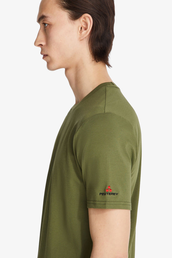  T-Shirt Maniche Corte In Piquet Stretch Di Cotone E Seta Zole 02 peuterey 