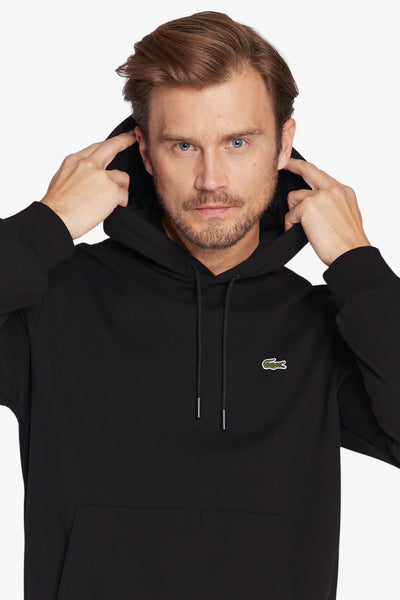 lacoste Felpa Con Cappuccio Logo Piccolo Ricamato Nero Uomo, foto 2