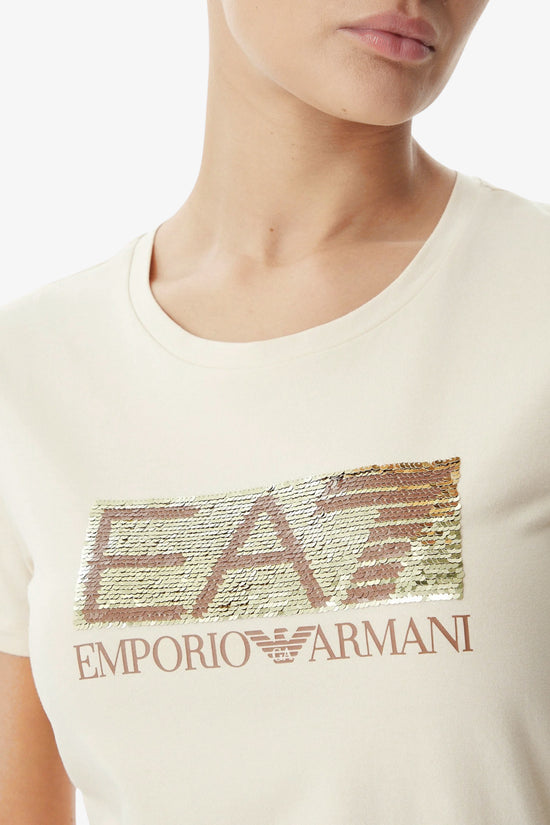  EMPORIO ARMANI EA7 T.SHIRT DONNA MM G.-emporio armani ea7-Beige-Special_-7w001093 af10373 u1088-2  