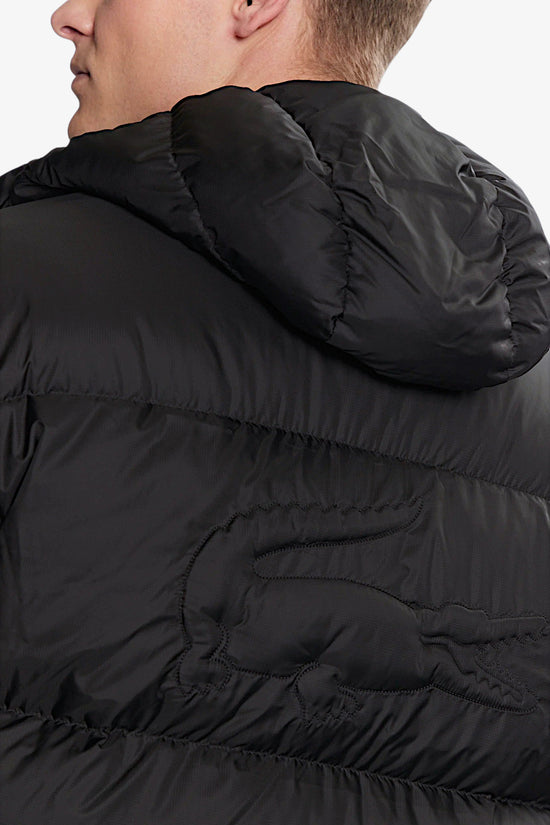  Piumino Full Zip Con Cappuccio lacoste 