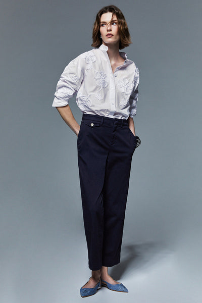 liu jo Pantaloni Chino Con Patte Blu Donna, foto 2