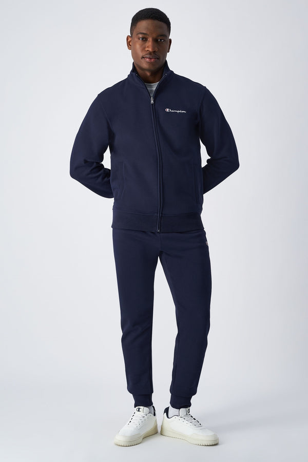 champion Felpa Full Zip Logo Piccolo Ricamato Blu Uomo, foto 2