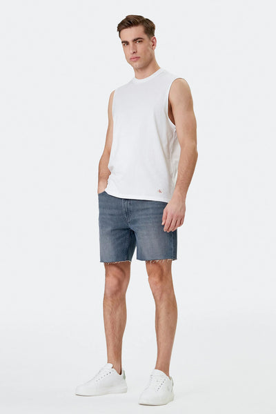 calvin klein jeans Canotta In Cotone Muscle Monologo Bianco Uomo, foto 2