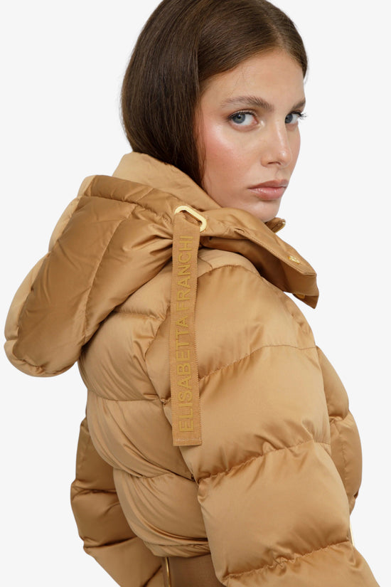  Piumino Full Zip Con Cappuccio E Cintura-elisabetta franchi-Marrone-Special_-Pi92d66e2 ai6-2  