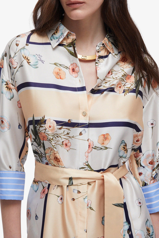  Vestito Corto In Twill Stampato liu jo 