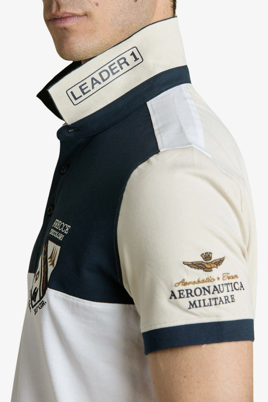  Polo Maniche Corte Colorblock Con Scudetto Frecce Tricolori aeronautica militare 