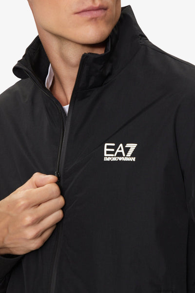 emporio armani ea7 Giacca Full Zip Core Identity In Tessuto Tecnico Nero Uomo, foto 2