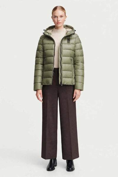blauer Piumino Full Zip Con Cappuccio In Ovatta Termica Caroll Verde Donna, foto 2